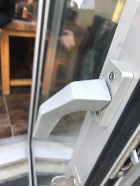Handle on Bi-folding Patio door